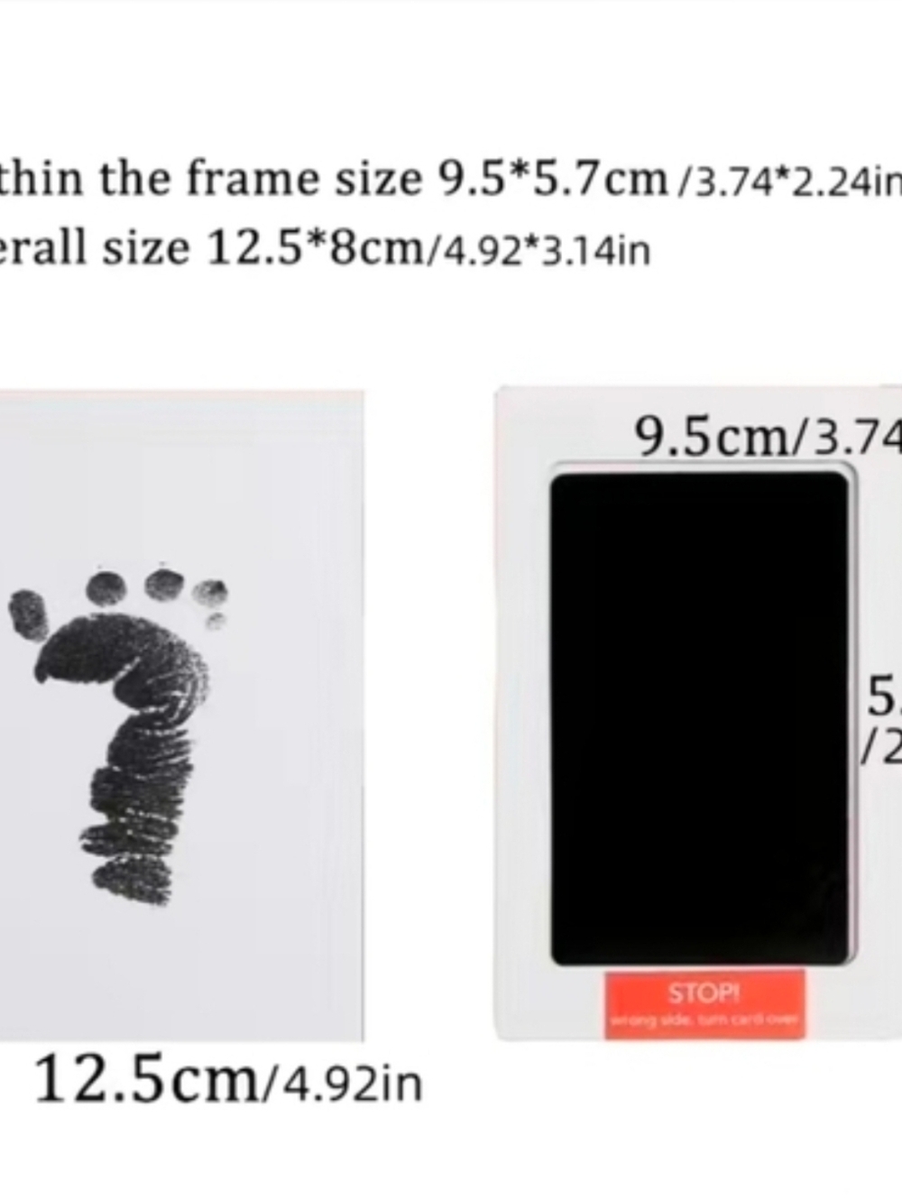 FRAMED Baby 👣 footprint handprint Ink Pad Touchless Ink Pad Pet Footprint pad - Picture 8 of 11